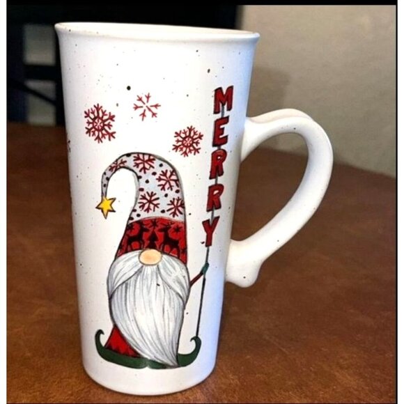 Christmas-Themed Tall Ceramic Mugs Set Of 2 - Picture 4 of 6